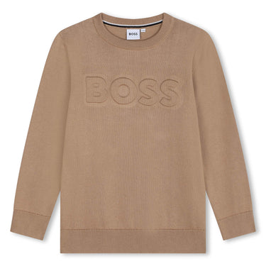 BOSS Sweter para niño y adolescente beige